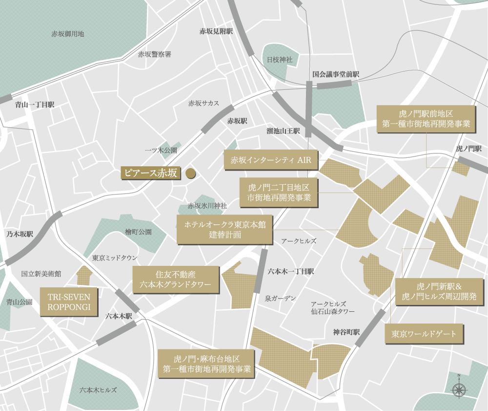 現地周辺再開発概念図